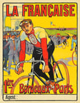 VéLO LA FRANçAISE PARIS BORDEAUX Ruiz-POSTER HQ 60x80cm d'une AFFICHE VINTAGE