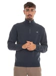 GANT Superfine Lambswool Half Zip Pull-Over, Dark Navy Melange, XXXXXL Homme