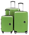 Hauptstadtkoffer Mitte - Lot de 3 Valises - Valise Bagage à Main 55 Cm, Valise Moyenne 68 Cm + Grande Valise de Voyage 77 Cm, Coque Rigide ABS, TSA, Pomme Verte