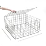 Gabion pour mur en gabion - 100 cm x 100 cm x 50 cm Maille Carrée 100 mm x 100 mm (Spirales) 4.5 mm