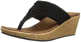 Skechers Cali Women's Beverlee - Dazzled, womens Beverlee Fancy Work Mules, Black Crochet, 8 UK (11 US)