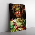 Big Box Art Giuseppe Arcimboldo Rudolf II as Vertumnus Canvas Wall Art Print Ready to Hang Picture, 76 x 50 cm (30 x 20 Inch), Multi-Coloured