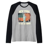 New York State of Mind Statue of Liberty Nyc New York City Raglan Baseball Tee