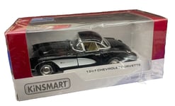 Chevrolet Corvette 1957 Échelle 1:34 Retrocarga Pull Back Kinsmart Voiture Métal