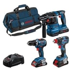 Kit Combo Bosch Professional GSR 18V-55 + GDX 18V-200 + GBH 18V-22 avec 3 batteries ProCORE 4.0Ah