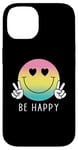 Coque pour iPhone 14 Chemise Be Happy Heart Eyes Smile Face Peace Happy Face Love