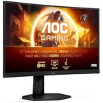 AOC Gaming CQ27G4X Curved Monitor - 27 tums QHD, 180 Hz, 0,5 ms, FreeSync Prime, HDR10