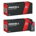 Duracell Industrial 20 x D NOW Procell INTENSE range - Premium Power D Batteries