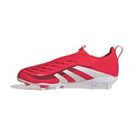 adidas Predator League Junior Laceless Football Boots FG/MG Basket, Lucid Red/FTWR White/Core Black, 23 EU