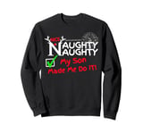 Nice Naughty List My Son Made Me Do it Child Christmas Crew Sweatshirt