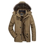 Parka Homme De Marque Épaississant À Capuche Fourrure Synthétique Doudoune Hommes Plus De Velours Manteau Homme -Zs306819