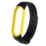 Xiaomi Mi Band 5 kaksivärinen kellonauha - Keltainen / Musta Black