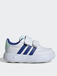 adidas Sportswear Infant Breaknet 2.0 Velcro Trainers - White/blue, White/Blue, Size 9 Younger