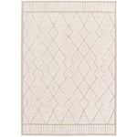 Sweeek - Tapis intérieur motif ethnique berbère. poils ras. beige et crème 80 x 150 cm