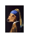 Wee Blue Coo Vermeer The Dog With The Pearl Earring Girl Wall Art Wall Art Print