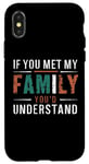 iPhone X/XS Funny Sarcastic If you Met my Family You'd Understand Family Case