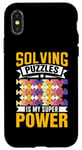 Coque pour iPhone X/XS Résoudre Des Énigmes Est Mon Super Pouvoir Jeu Puzzler