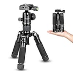 koolehaoda Portable Mini Tripod Aluminum Alloy Tabletop Tripod Height 20 inch / 51cm with 360 Degree Ball Head and Bag for DSLR Camera, Video Camcorder.Load up to 11lbs / 5kg - (Black)