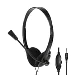 LogiLink Stereo headset, 1x 3.5 mm headphone jack, boom microphone, ec