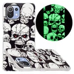 Xiaomi Mi 11 Lite 4G/5G - Gummiskal - Printet Design - Skull