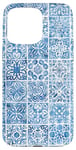 iPhone 15 Pro Max Blue and White Portuguese Tiles Mediterranean Azulejo Case