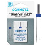 SCHMETZ TVILLING-STRETCHNÅL 2,5 mm/75 BLÅ