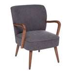 Fauteuil Imitation Fourrure "Chiara" 79cm Gris