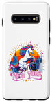 Coque pour Galaxy S10+ Licorne New York America Vélo pour hommes, femmes, garçons, filles