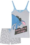 Disney Womens Pyjama Sets, Eeyore Cotton Shorts and Top PJs Set for Ladies