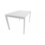 Bureau individuel réglable en hauteur profondeur 80 cm Producteo Blanc CONNECT : bureau P80/obturateur prépercé/réglable 80x80/cpl blanc neige/cpi