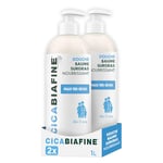 Cicabiafine - Baume Douche Surgras Nourrissant (lot de 2 flacons-pompes de 1 L) – Gel douche surgras pour peaux très sèches – Soin de la peau hydratant et haute tolérance dès 3 ans