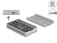 DeLOCK USB4™ 40 Gbps Enclosure for 1 x M.2 NVMe SSD - tool free