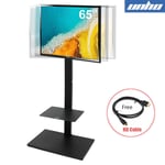 Adjustable Floor TV Stand Swivel Head w/ 2 Shelf for 32-65" Sony Samsung LG Tvs