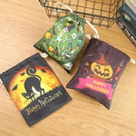 Halloween Candy Gift Storage Bag Ghost Festival Pumpkin Witch Ch Nineteen Black Cat Bundle Pockets