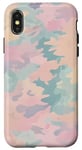 Coque pour iPhone X/XS Rose Camo Chasse Esthétique Mignon Canard Pastel Camouflage