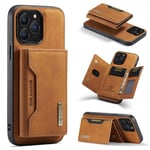 Apple iPhone 15 Pro Max Magnetic Wallet Brown