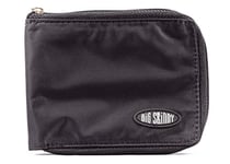 Big Skinny Men's Zippered Bi-Fold Slim Wallet, Holds Up to 25 Cards, Black