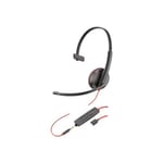 Plantronics Blackwire 3200 Mono Corded UC Headset With USB-C & 3.5mm Smart Phone