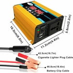 12v 220v invertteri, 4000W puhdas siniaalto invertteri DC 12V 220V/110V autoinvertteri kaksoisjännitteen näytöllä ja USB-porteilla 4.2A laturi