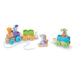 Melissa & Doug- Rocking Farm First Play-Jouet a Tirer en Bois-Animaux de la Ferme, 14608, Multicolore