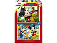 Educa - Maison Amusante Mickey Mouse 2x48. 2 Puzzles en Carton pour Enfants de 48 pièces chacun. Doublement Amusant avec ce Puzzle Disney et Mickey 2x48 pièces à partir de 4 Ans (19312)