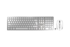 CHERRY DW 9100 SLIM - tastatur og mus-sæt - tjekkisk/slovakisk - hvid/sølv