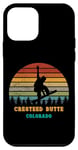 Coque pour iPhone 12 mini Crested Butte Colorado Vintage Sun Snowboard Snowboarder