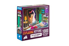 Exploding Kittens Jigsaw Puzzles for Adults -Cat In The Mirror - 1000 Piece Jigsaw Puzzles For Family Fun & Game Night