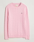 GANT Cotton Cable Crew Neck Pullover California Pink