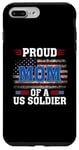 Coque pour iPhone 7 Plus/8 Plus Veteran American USA Flag Patriot Proud Mom Of A US Soldier