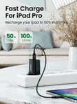 UGREEN 20 W USB C -laturi PD -pikalaturi USB-C virtalähde seinälaturisovitin Yhteensopiva iPhonen, Pixelin, Galaxyn, IPad-White-EU-liittimen kanssa