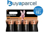 Duracell S18715 D Cell +100% Plus Power Batteries (Pack 4) DURD100PP4