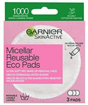 Garnier Micellar Reusable Makeup Remover Eco Pads Set Of 3 Ultra Soft Micro Fib