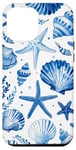 iPhone 12 Pro Max Blue Seashell Coastal Summer, Starfish, Women Case